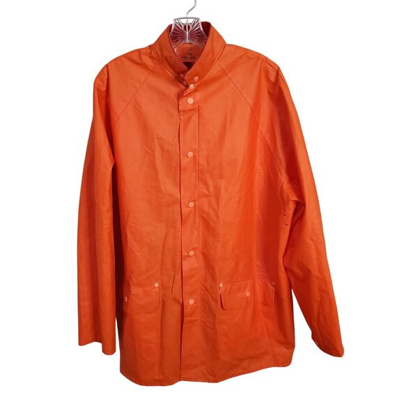 Dur-Abel Size XXL Jacket Waterproof Snap Front Orange Safety Corduroy Collar - Picture 3 of 14